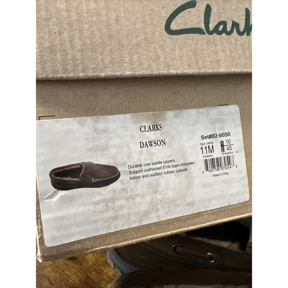 NEW Clarks Dawson Cow Suede Upper‎ Lined Slip-On Moccasin Men’s Sz 11 main image 6